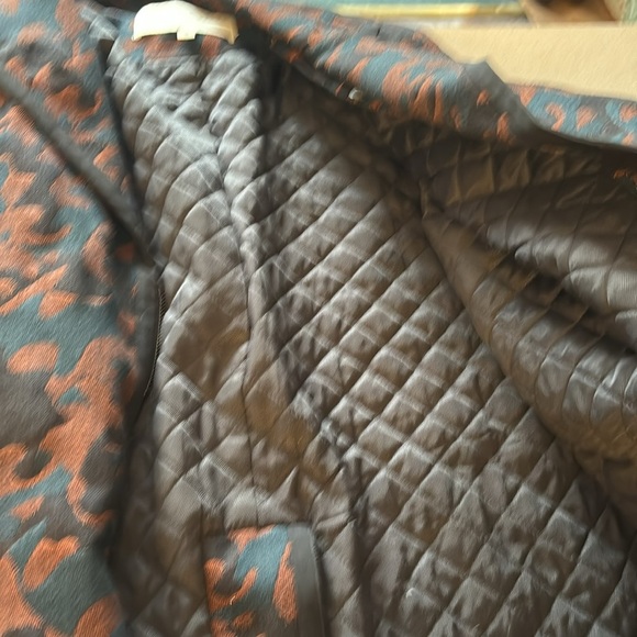 PRICE DROP Veronica Beard Brown Teal Jacquard Parka Camo Multicolor - Picture 10 of 12